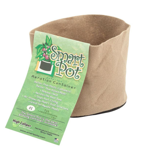 1 Gallon Smart Pot 7" x 6" Tan by the Case (RCT1-100) UPC:674344160012