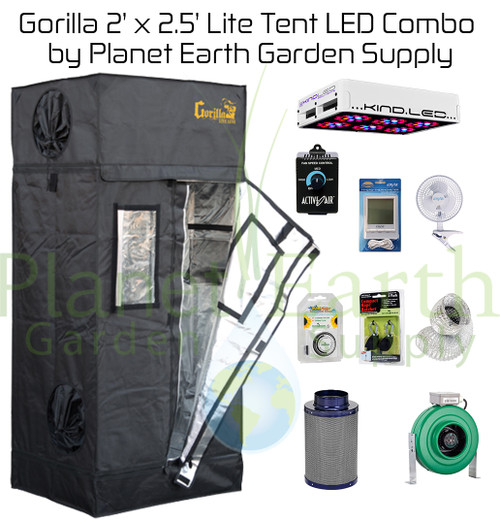 2' x 2.5' Gorilla Grow Tent LITE Kit 300W KIND LED L300 Package #1 