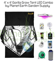 4' x 4' Gorilla Grow Tent Kit KIND LED XL750 Package #1 (GGT44LEDC1)