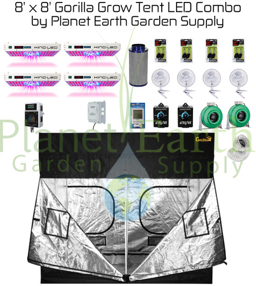 8' x 8' Gorilla Grow Tent Kit KIND LED QUAD XL750 Combo Package #1