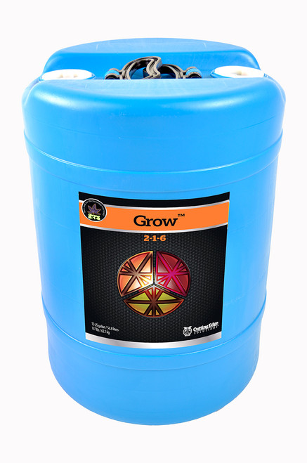 Grow (15 gallons) adds more nitrogen for plant growth.  Potassium to improve the plant's photosynthetic rate and energy transfer throughout the plant. 