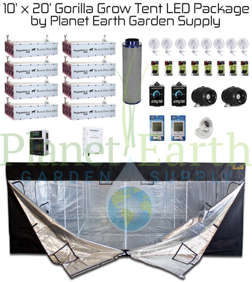10' x 20' Gorilla Grow Tent Kit LED Package (GGT1020LED) UPC:4646003856341