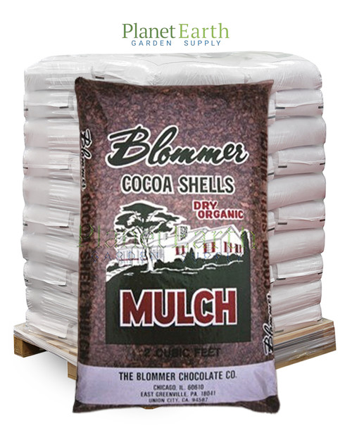 The Blommer Chocolate Co. Cocoa Shell Mulch is dry organic (2 cubic foot bags) in Bulk (NCSBLCH001) UPC 760414261632 (1)