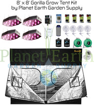 8' x 8' Custom Gorilla Grow Tent Kit with LED and Hydroponic System (GGT88LEDHYDRO) UPC 4646003859502