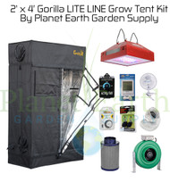 2' x 4' Custom Gorilla LITE LINE Grow Tent Kit with LED and Hydroponic System (GGTLT24LEDHYDRO) UPC 4646003861376