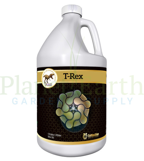 Cutting Edge Solutions T-Rex (CES3314) 1 gallon liquid nutrient container front view, front label displayed