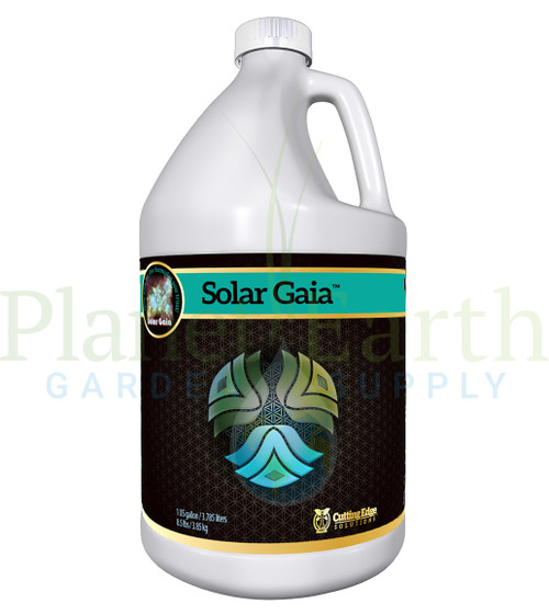 Cutting Edge Solutions Solar Gaia (CES3318) 1 gallon liquid nutrient container front view, front label displayed