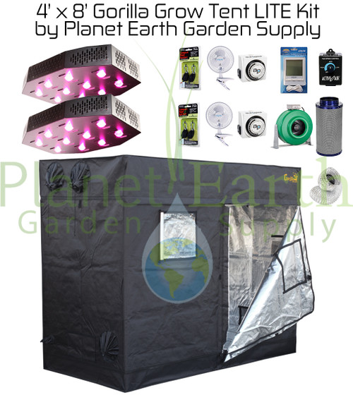 4' x 8' Gorilla LITE Grow Tent Kit Package (GGTLT48KIT)
