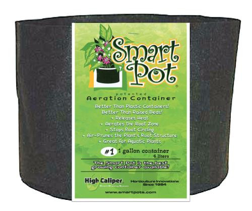 Smart Pot Black 1 Gallon (100 pots) in Bulk (724700) UPC 10674344100015
