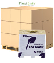 Grodan Improved 4 Block (3 inches x 3 inches x 2 inches) with hole, shrink wrapped, on strip in Bulk (713009) UPC 774783495697 (1)