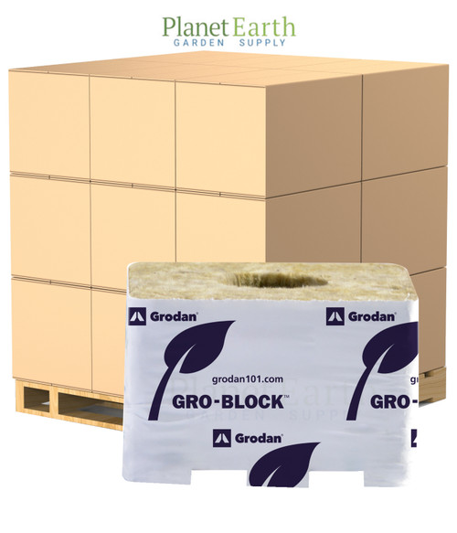 Grodan Improved 6.5 Block (4 Inches x 4 Inches x 2.5 Inches) on strip, case of 216 in Bulk (713016) UPC 774783495734 (1)