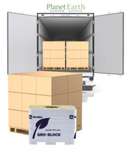 Grodan Gro Block Improved Medium 4 inches GR7.5 with hole (4 inches x 4 inches x 3.1 inches) Wrapped Strip, Full Truckload