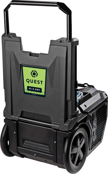 Quest Hi-E Dry 140 Portable Dehumidifier, 135 Pints/Day, 110-120 volts, 300 CFM, 8850 BTU, MERV 10 Filter (4045100-30) UPC  810017960422