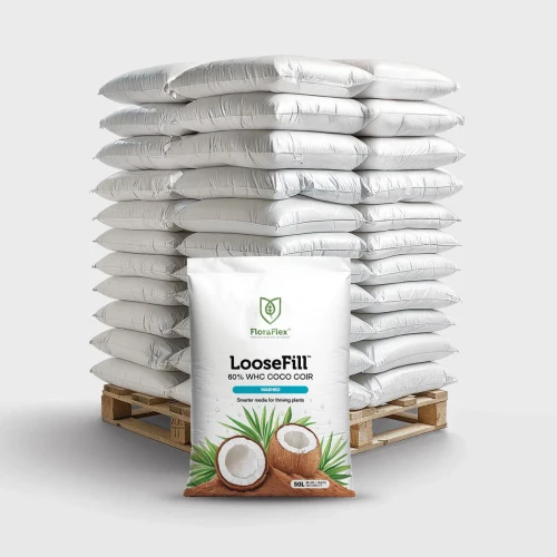 FloraFlex Washed 50 Liter LooseFill Bags, 60% WHC Coco Coir in Bulk