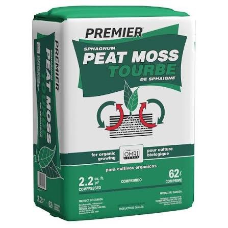 Premier Sphagnum Organic Peat Moss (2.2 cubic foot bales) in Bulk