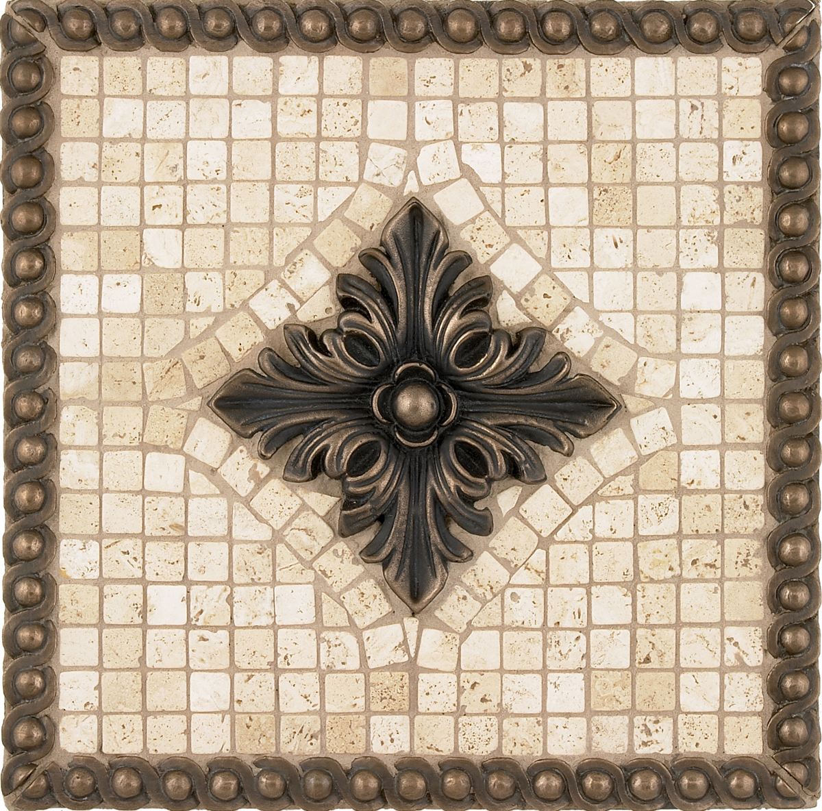 Metal Mural Tribecca Mosaic Tile Backsplash