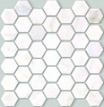 Hexagone White pearl marble mosaic
