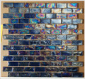 Kaleidoscopic glass tile Purple Rain 1x2