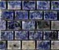 Blue Bahia polished mosaic mini brick