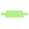 Blue River 3x6 subway glass tile Candy green