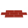 Blue River 3x6 subway glass tile Red wine