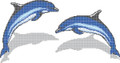 Glass mosaic pool inlay Dolphin set