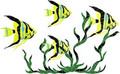 Fish in seaweed mosaic pool inlay small