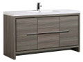 Granada 60 Maple Grey Single Sink Bathroom Vanity Set
