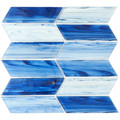 Glass Tile Brook Chevron Azur