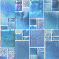 Glass Tile Mosaic Pool tile. Avalon Blue. 