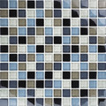 Glass Tile Mosaic Pool tile. Crystal Black Charcoal Gray Taupe Blend