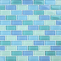 Glass Tile Mosaic Pool tile. Crystal Turquoise Blue Blend 1x2