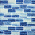 Glass Tile Mosaic Pool tile. Mirage Blue Blend 