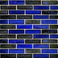 Glass Tile Mosaic Pool tile. Nightfall Cobalt Black