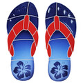Flip Flops Red mosaic pool inlay 