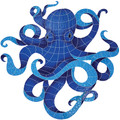 Octopus mosaic pool inlay 
