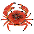 Crab Red mosaic pool inlay 