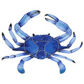 Crab 16" Blue mosaic pool inlay 