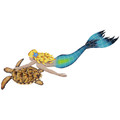 Swimming Mermaid with Turtle mosaic pool inlay 