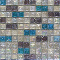 Seaside glass tile blend: White & Violet & Sea Blue 