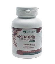 VITAL LIFE Antrodia Cinnamorea for Healthy Liver & Reduce Blood fat  60 Vegetable Capsules(加拿大VITAL LIFE牛樟芝高效護肝降脂防癌胶囊 500mg 60粒入)