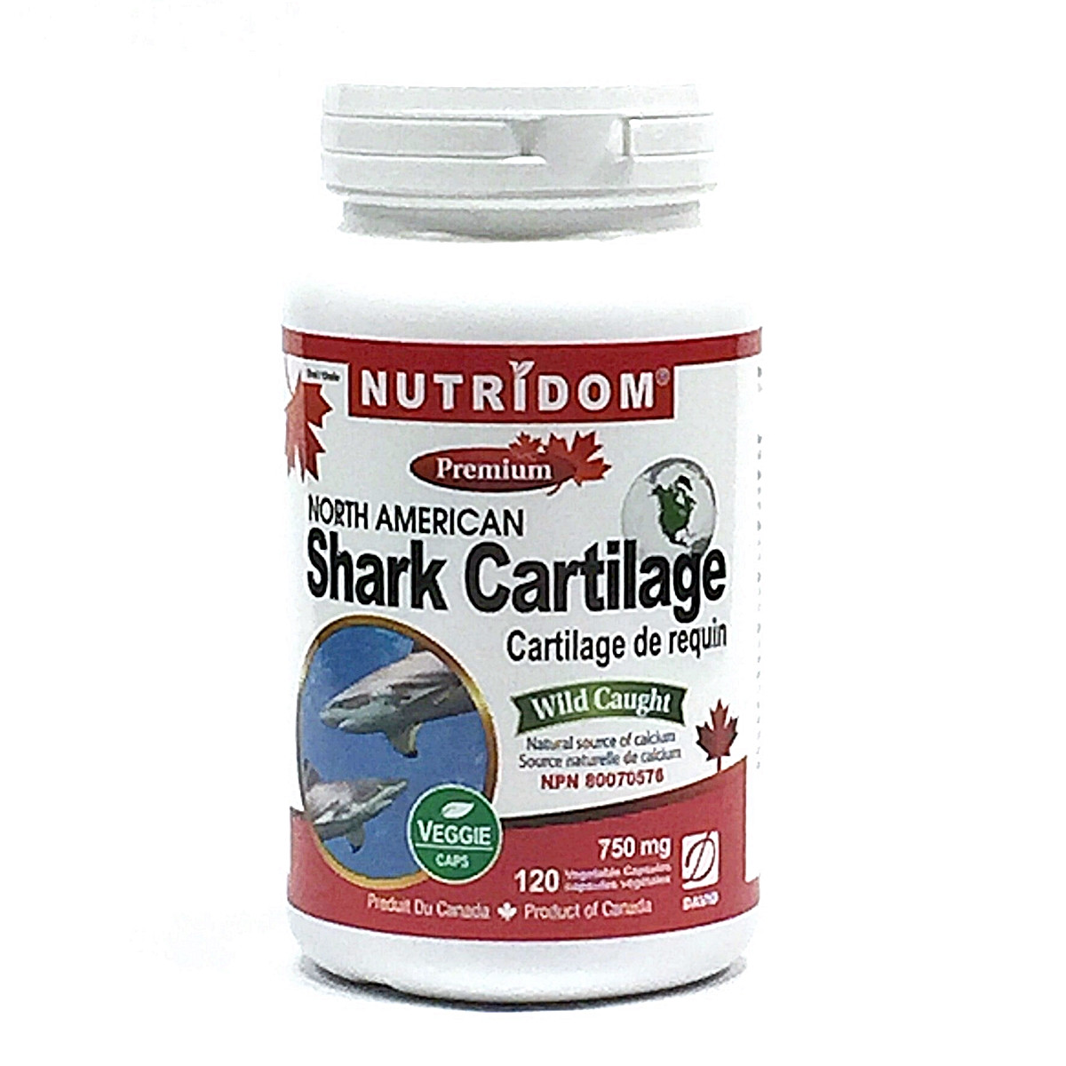 NUTRIDOM North American Wild Caught Shark Cartilage 750mg 120