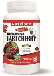 Nutridom North-American Tart Cherry 500mg-120 VCaps, Natural, Non-GMO