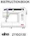 Elna 2110 2130 Sewing machine instruction manual