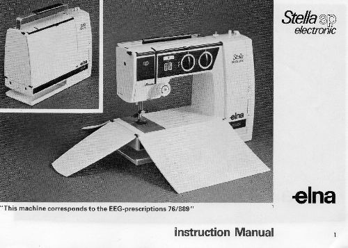 Elna Stella SP Instruction manual