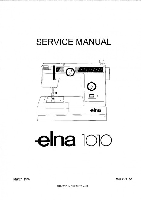Elna 1010 Sewing machine PDF Service manual in English