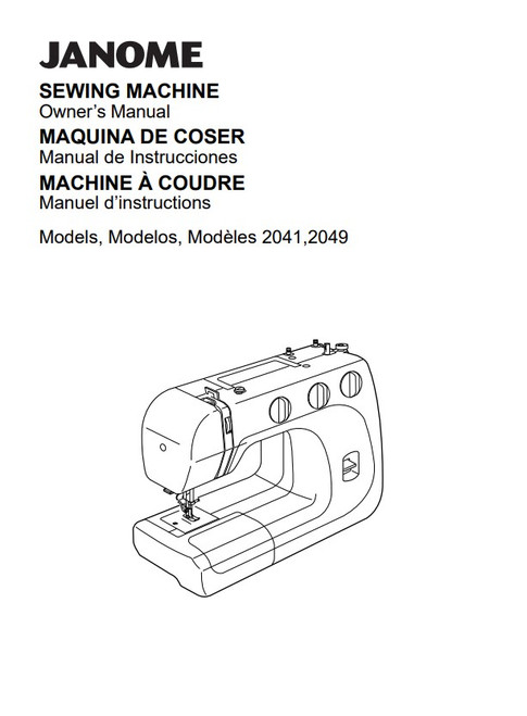 Janome - New Home 2049 Sewing Machine Instruction Manual