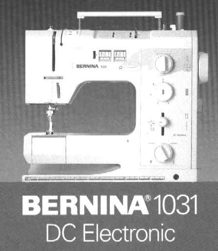 Bernina 1031 DC Sewing machine PDF instruction manual in  English