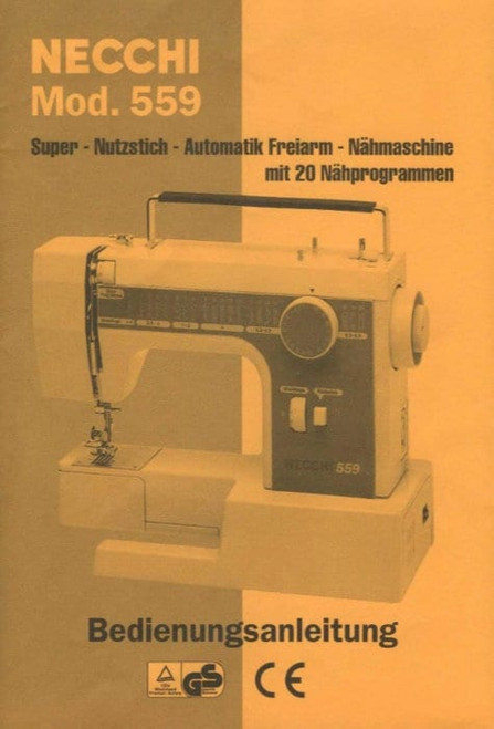 Necchi 559 German Sewing Machine Instruction Manual