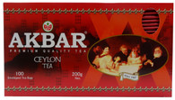 Akbar Premium Quality Ceylon Tea 100 Enveloped Tea Bags, 200g